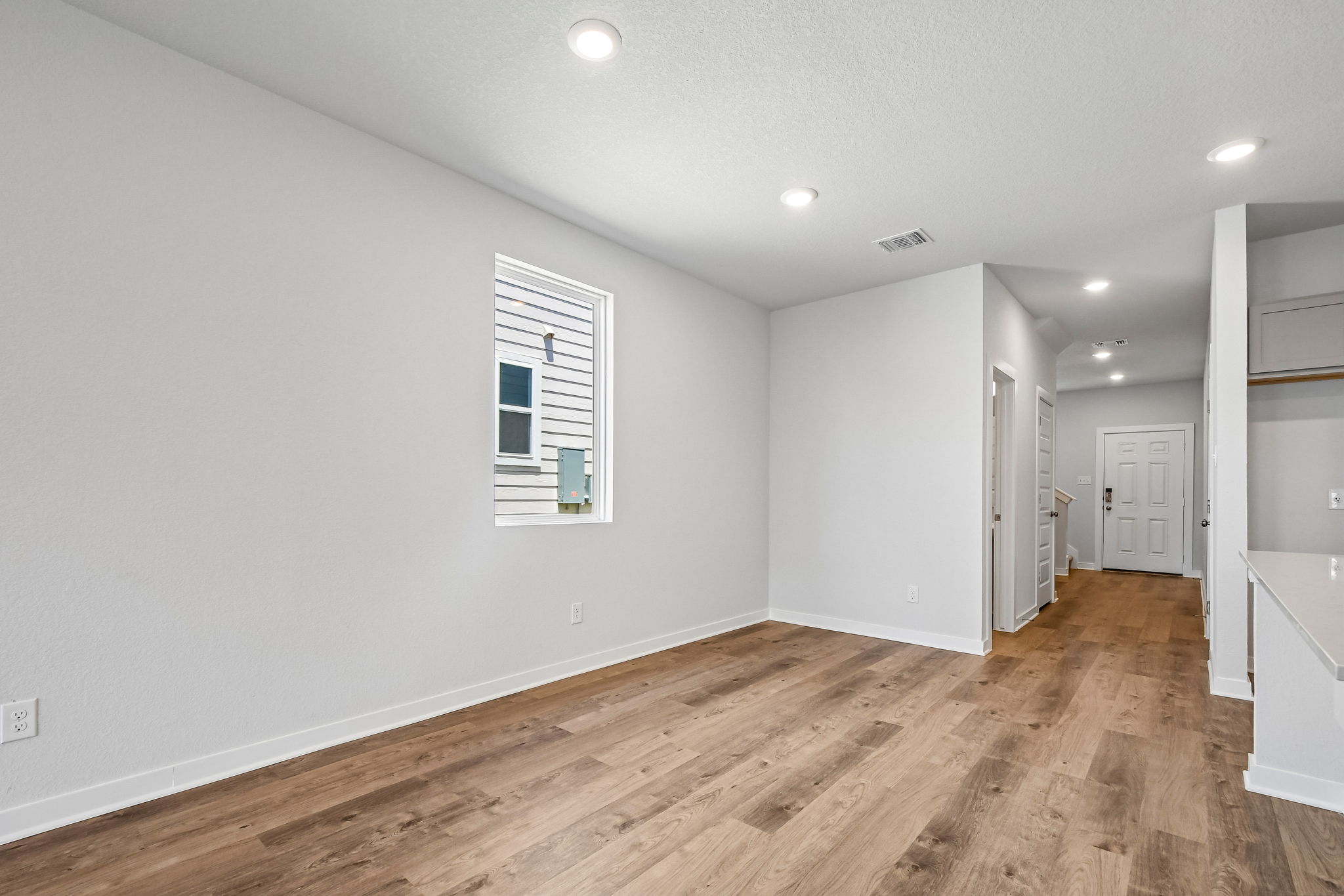 A room with white walls.