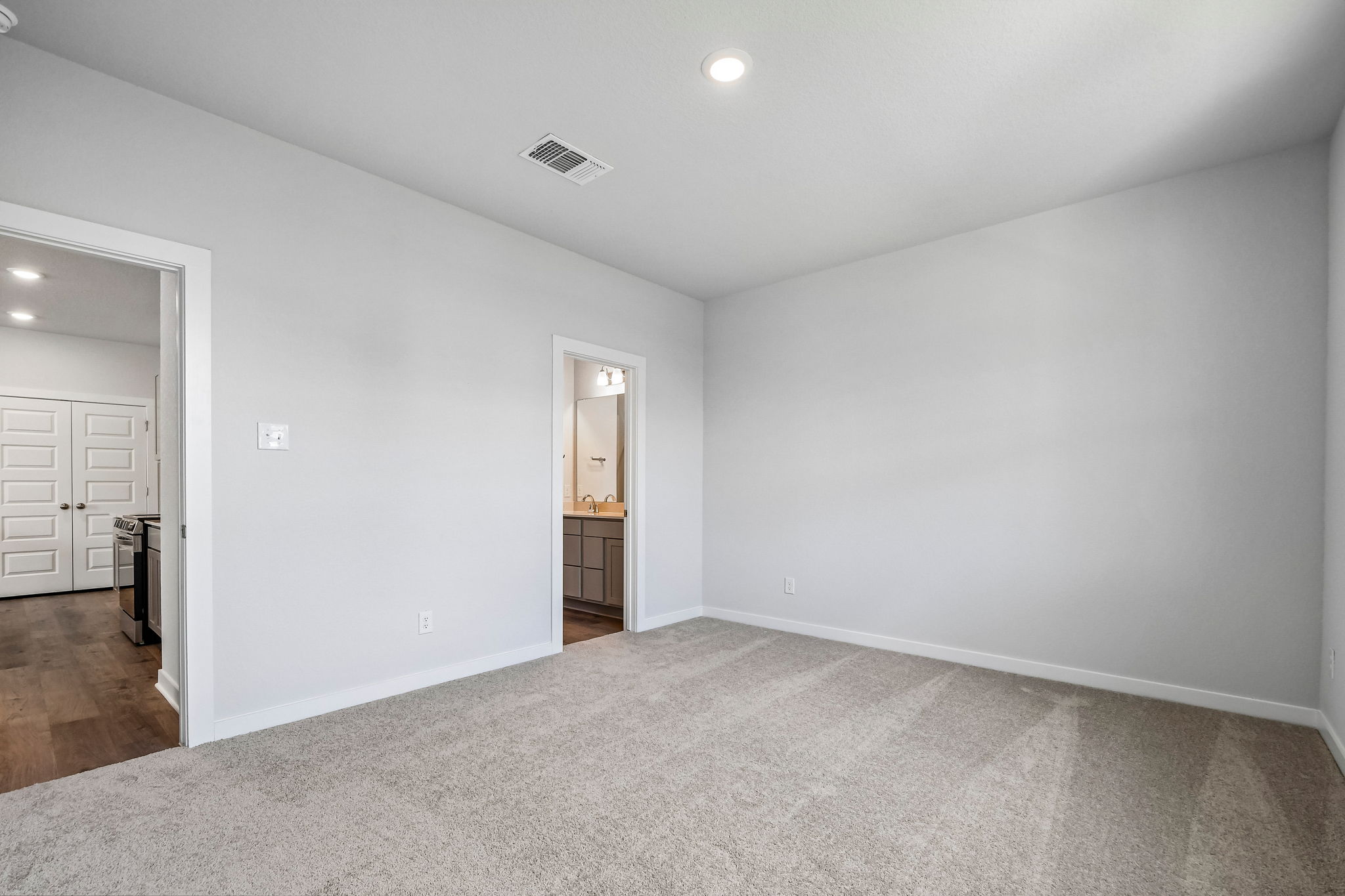 A room with white walls.