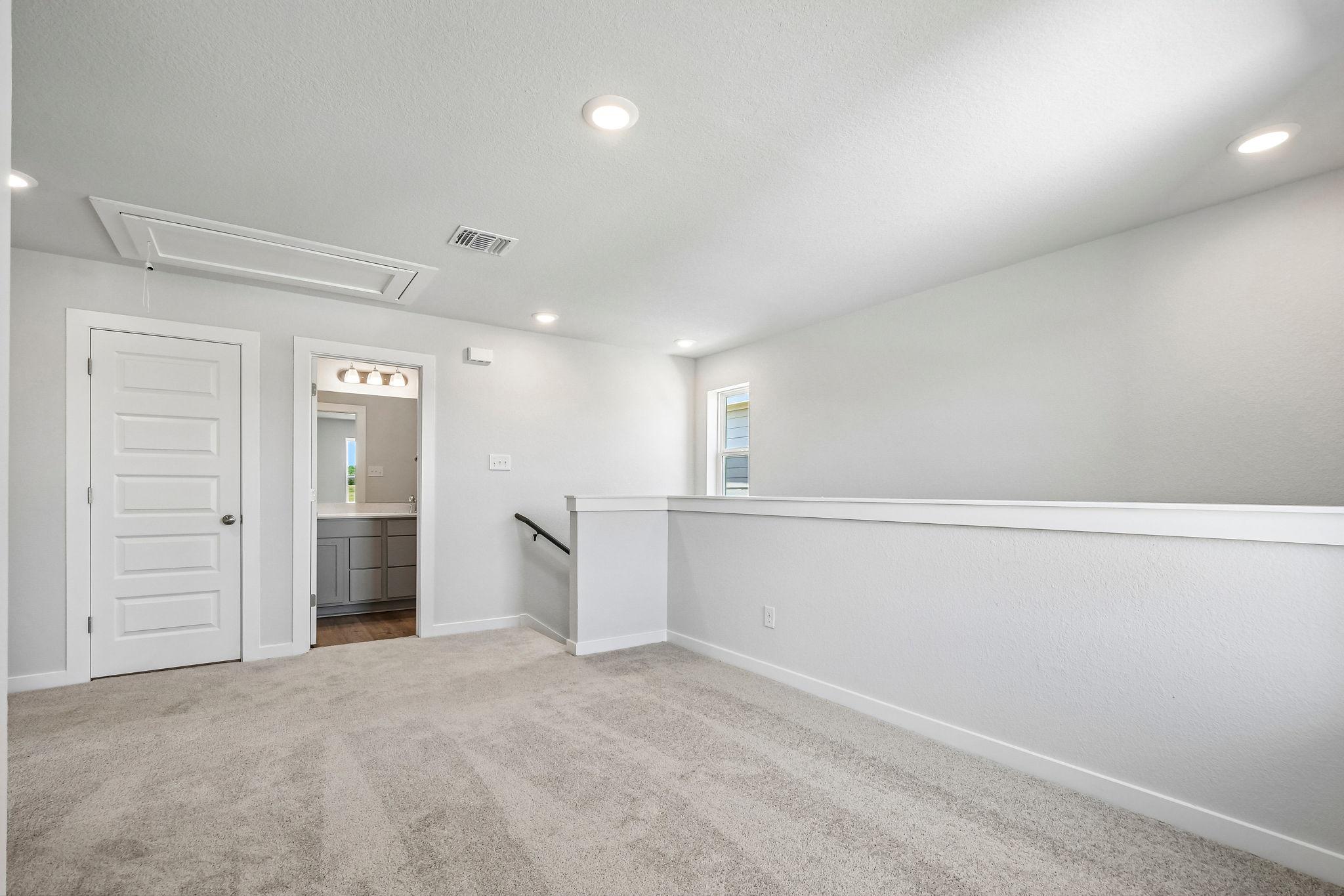A room with white walls.