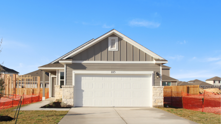 A house with a garage.