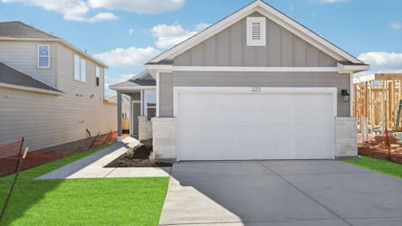 A house with a garage.