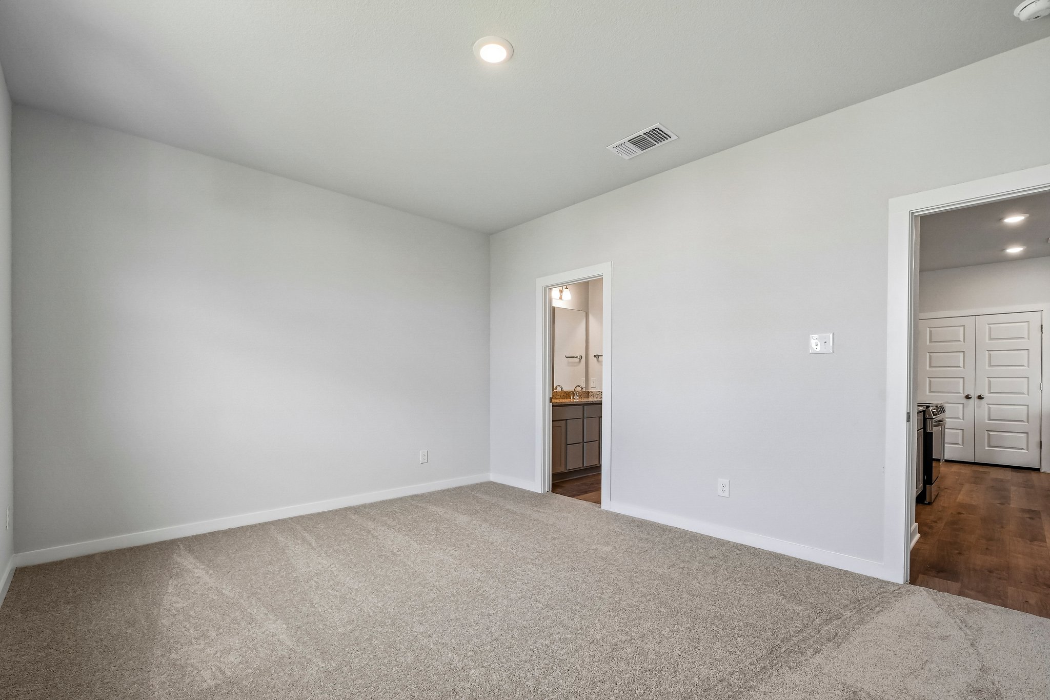 A room with white walls.