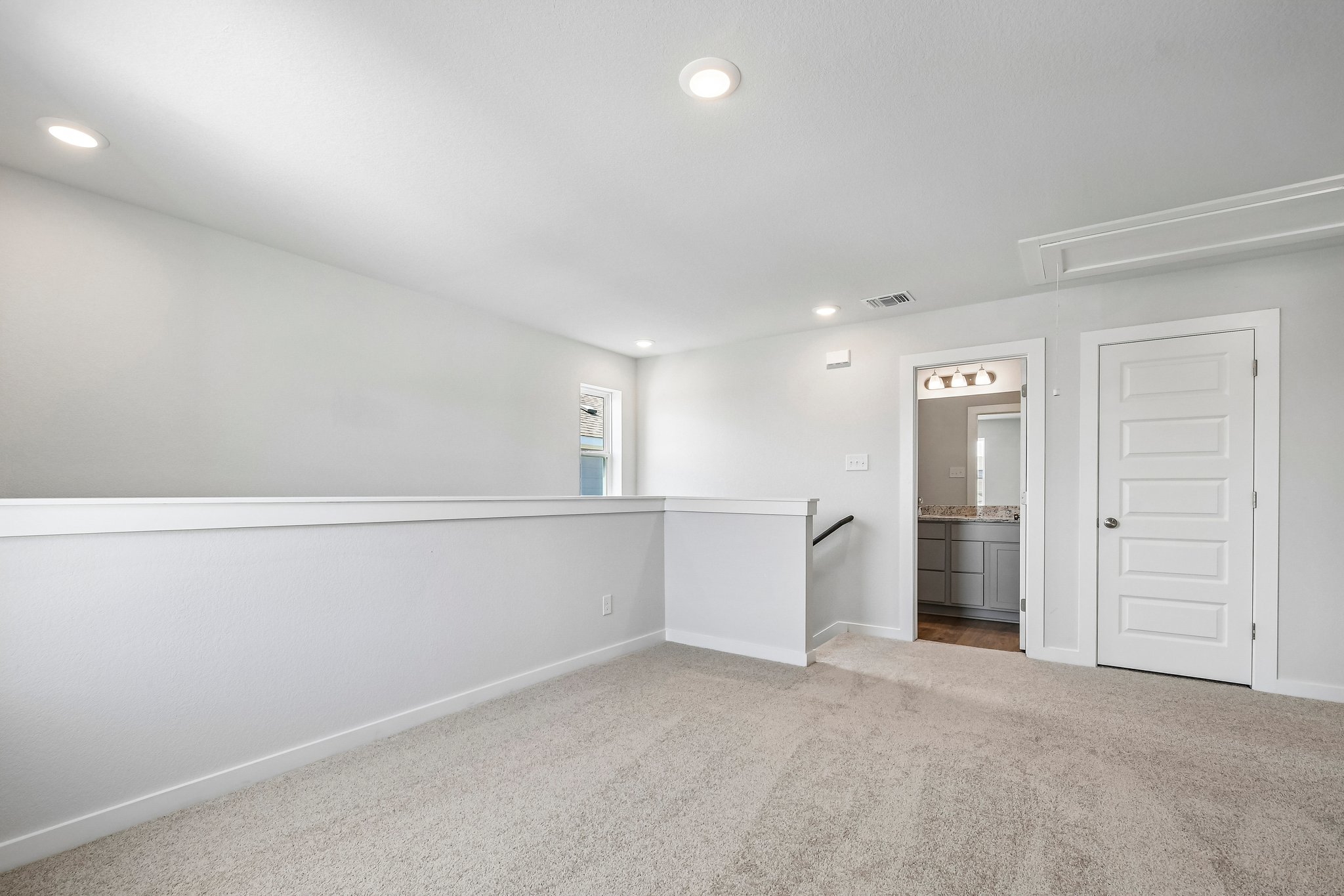A room with white walls.