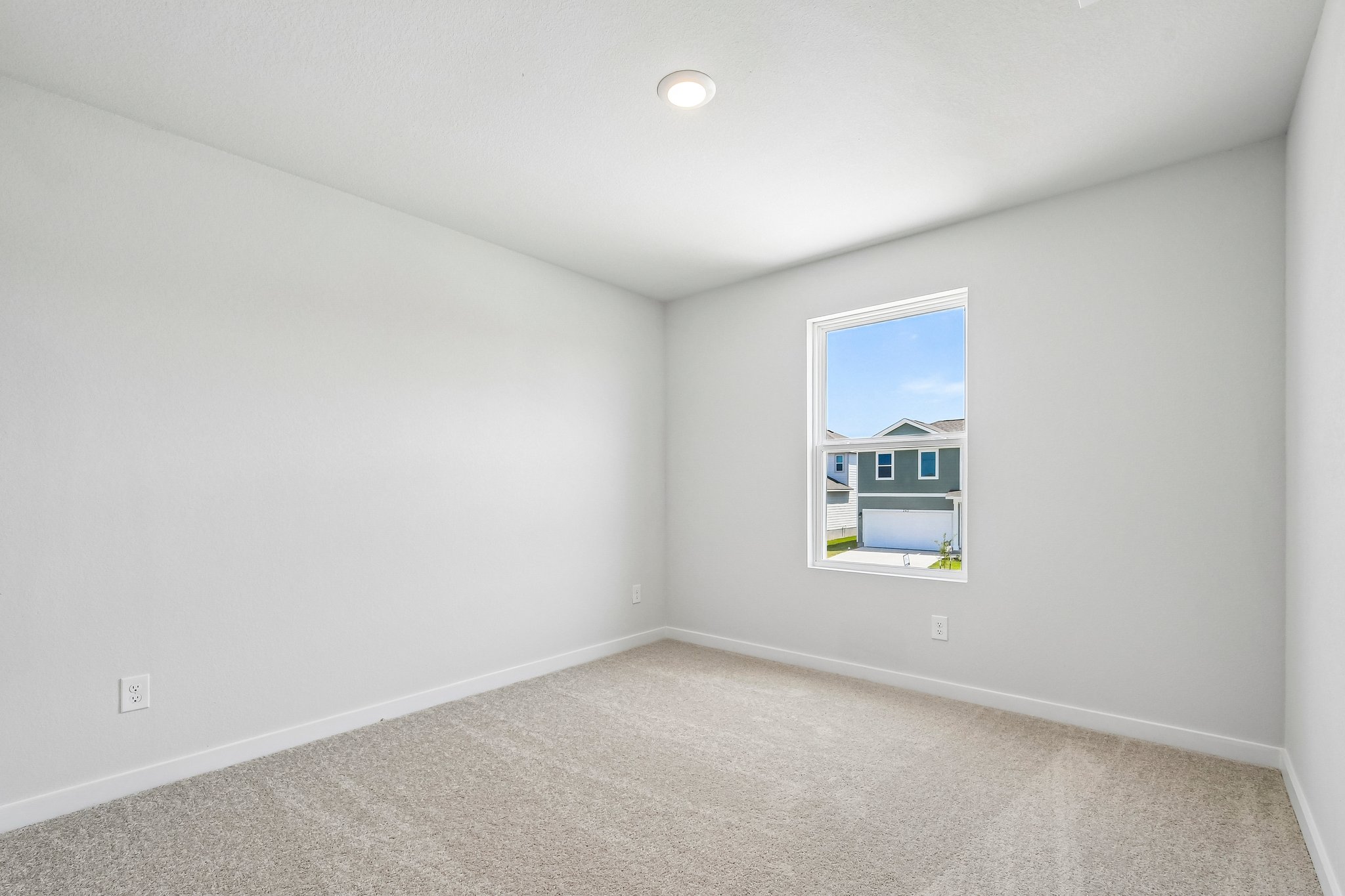 A room with a window.
