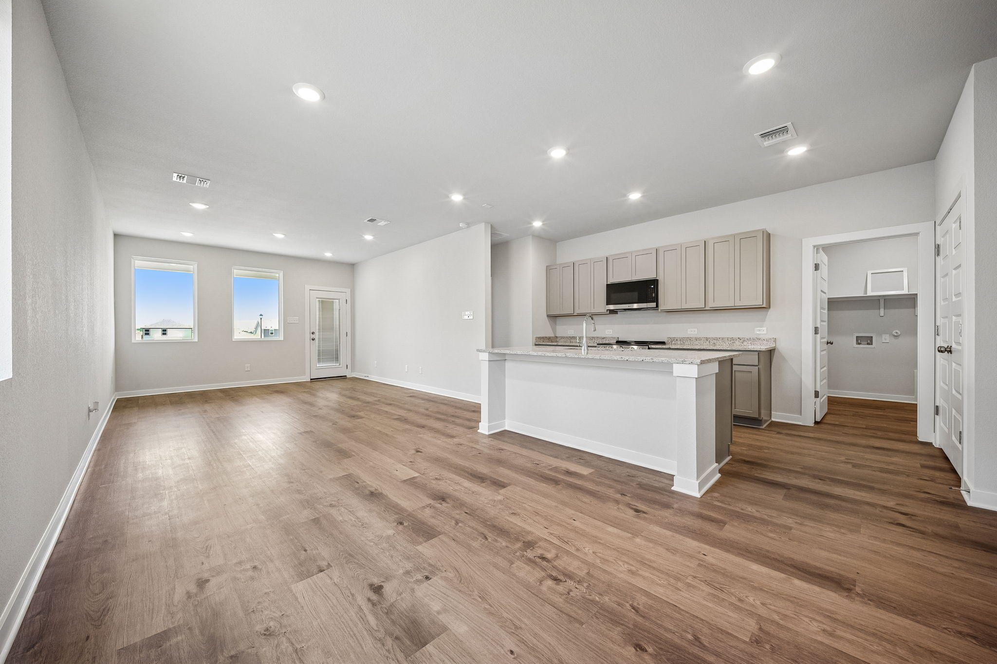 A large empty kitchen.