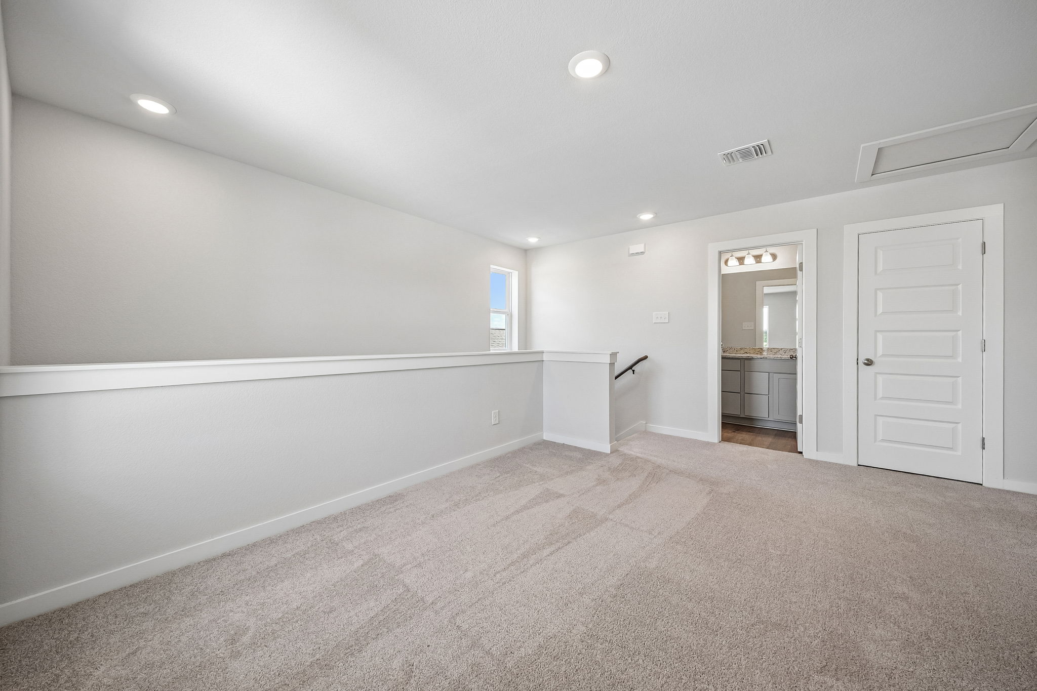 A room with white walls.