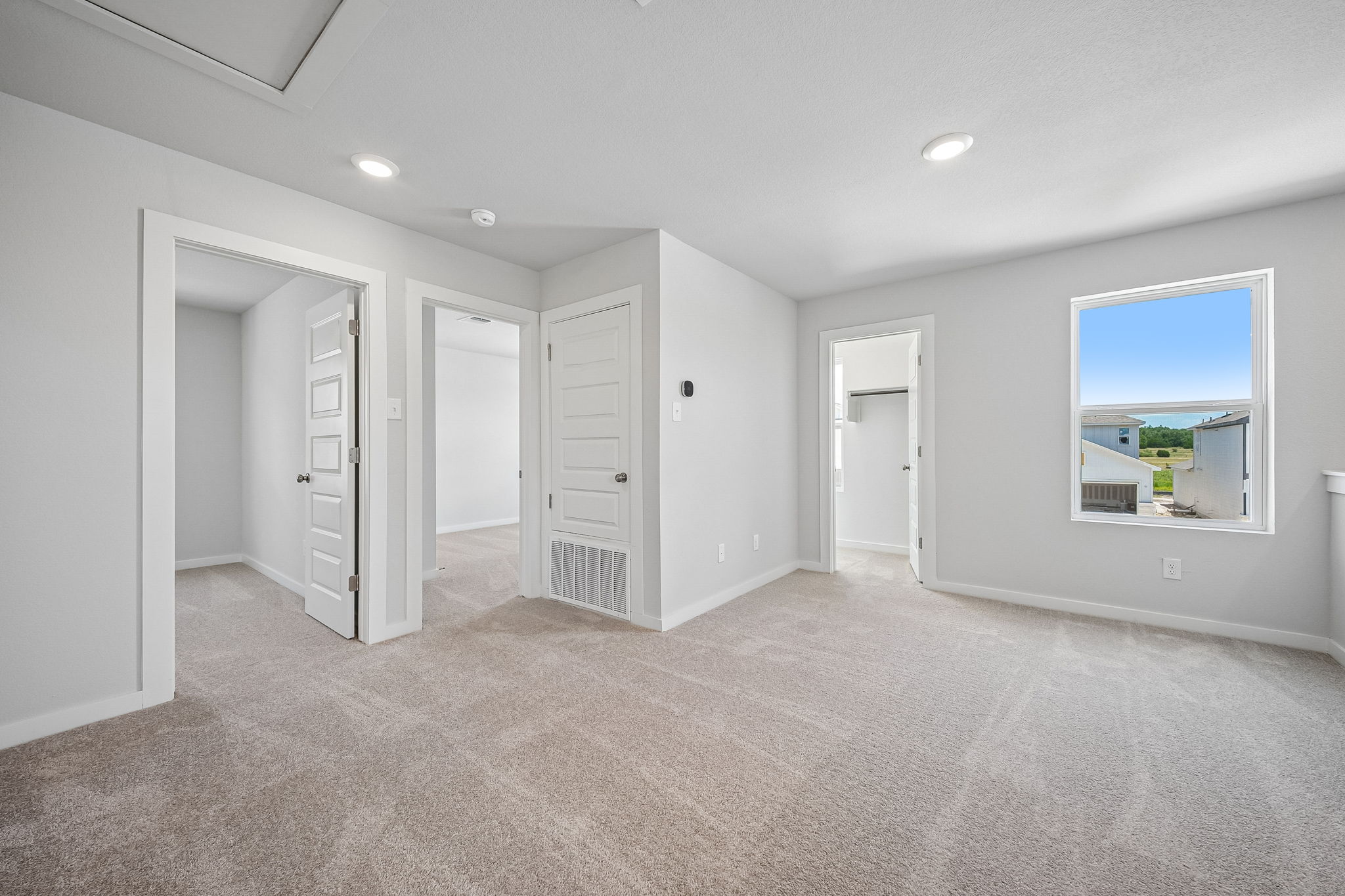 A room with white walls.