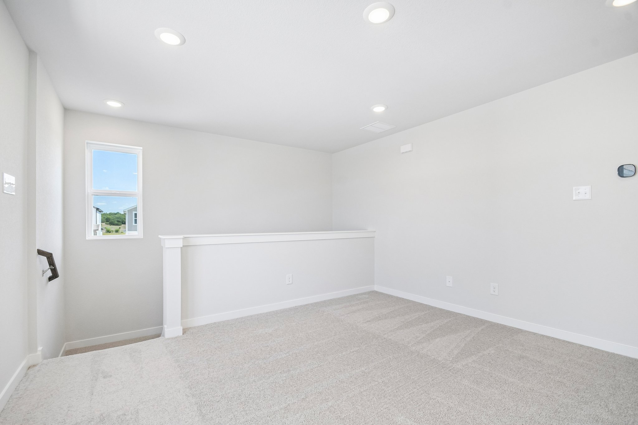 A room with white walls.