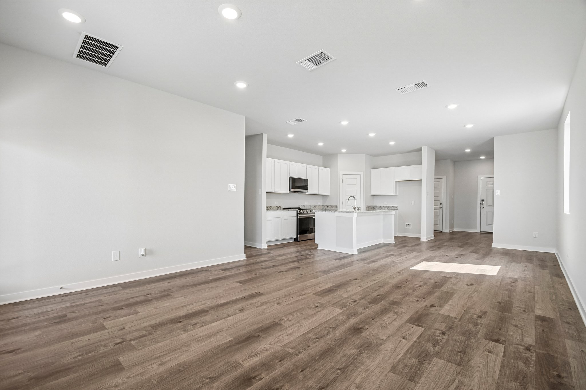 A large empty kitchen.
