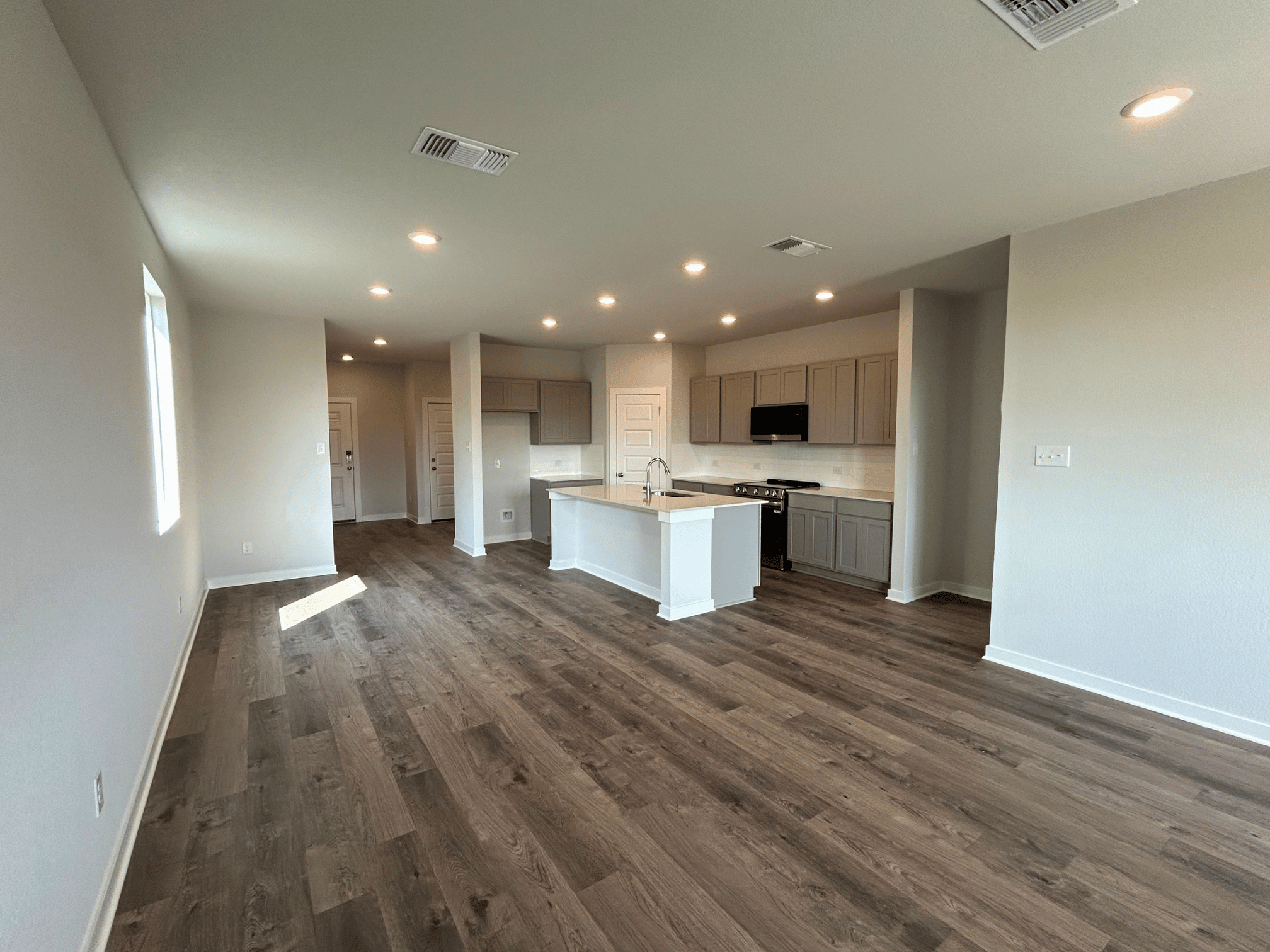 A large empty kitchen.