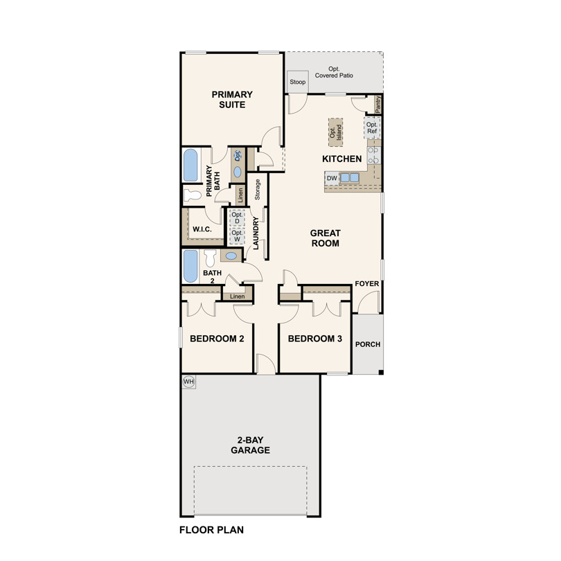 Edwards first floor layout in Eastwood at Sonterra in Jarrell, TX by Century Communities