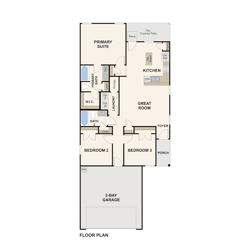 Edwards first floor layout in Eastwood at Sonterra in Jarrell, TX by Century Communities