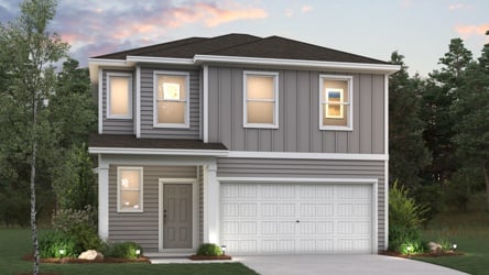 A house with a garage.