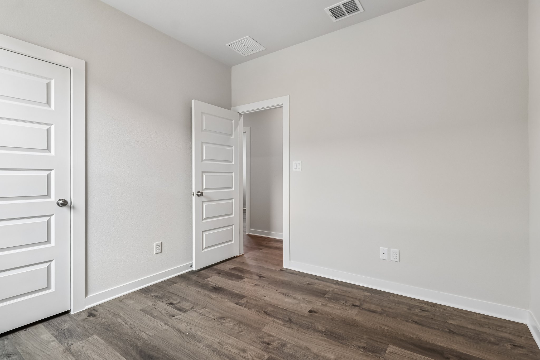 A room with white walls.