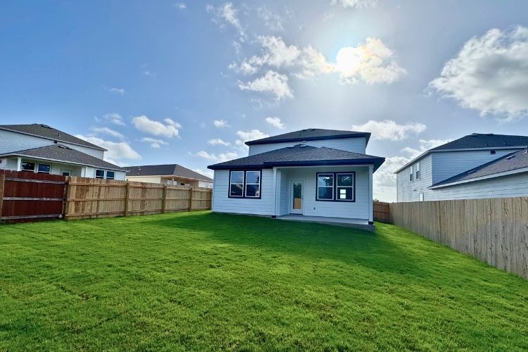 the backyard of a house