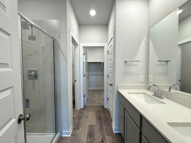 The primary bathroom