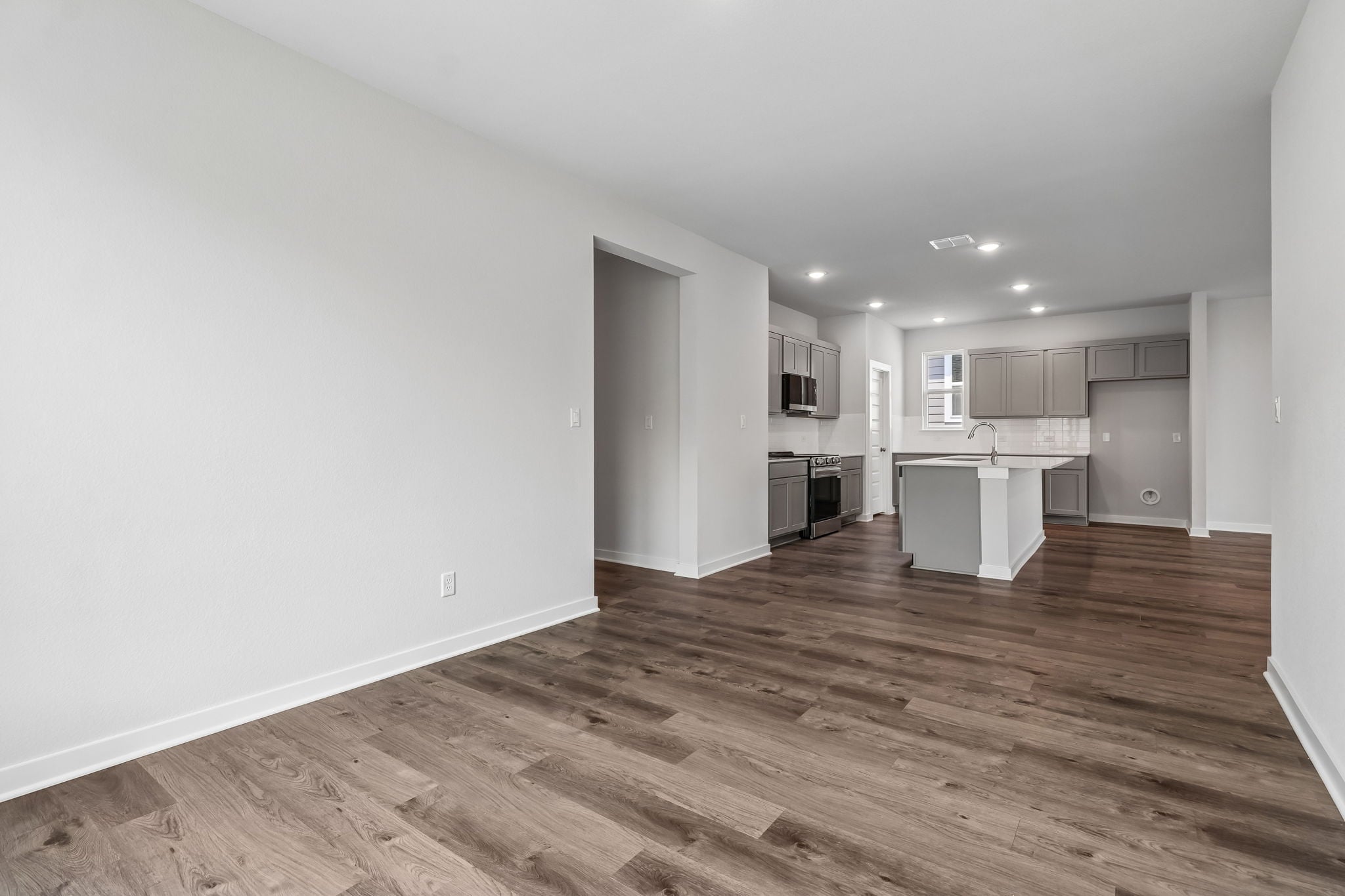 A large empty kitchen.