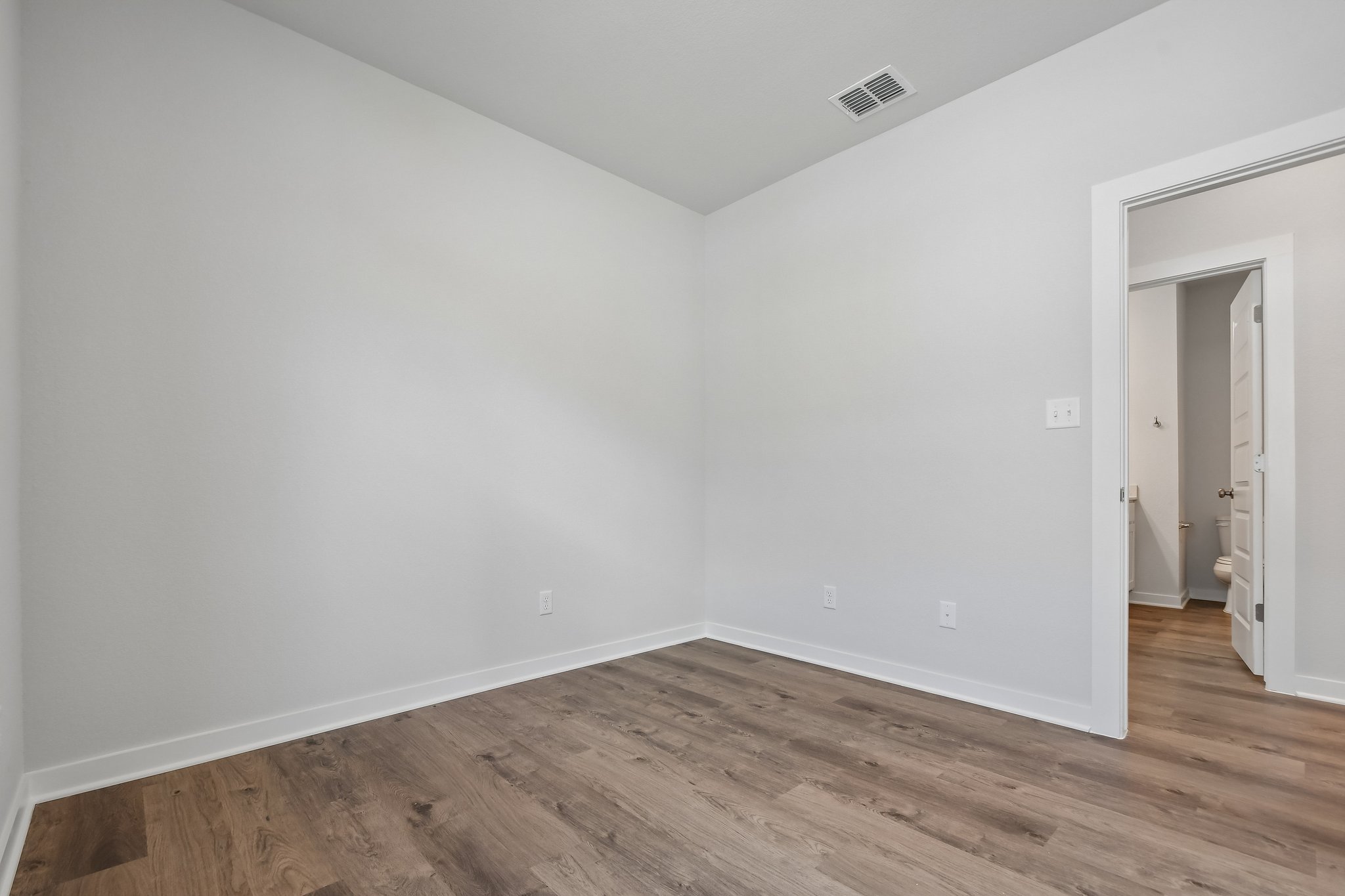 A room with white walls.