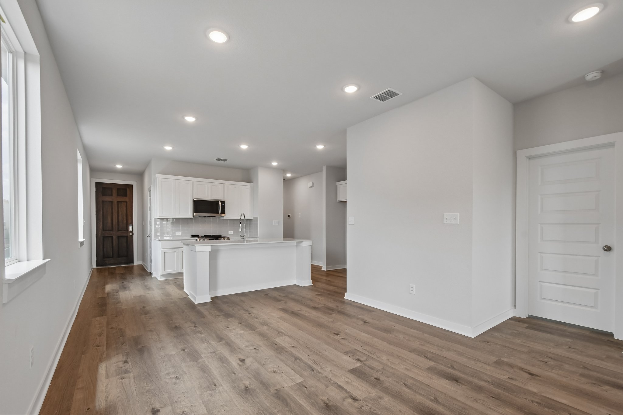 A large empty kitchen.