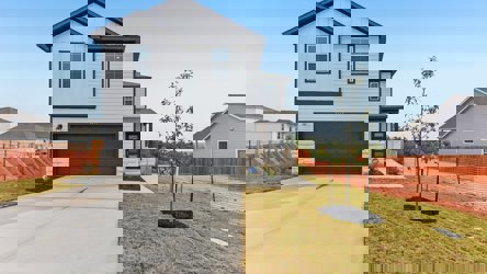 A house with a garage.