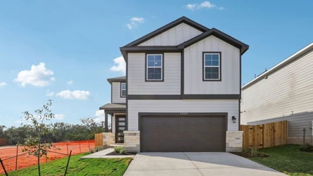 A house with a garage.