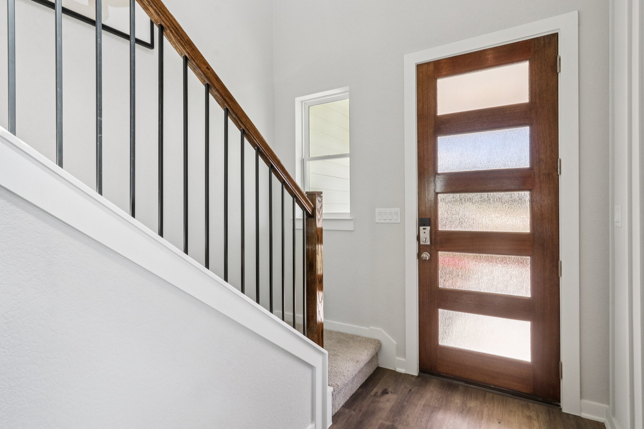 A staircase in a house.