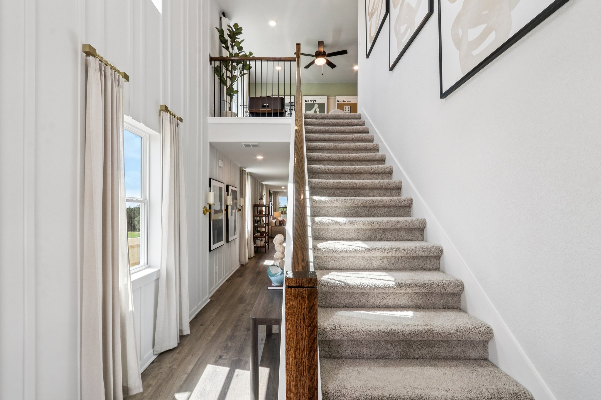 A staircase in a house.