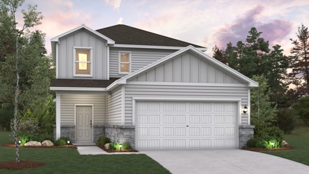 A house with a garage.