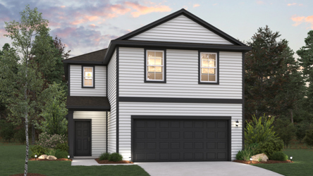 A house with a garage.