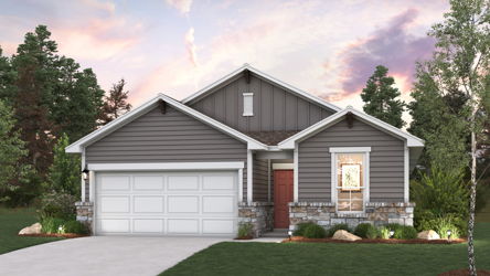 A house with a garage.