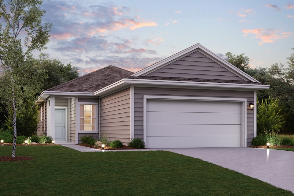 A house with a garage.