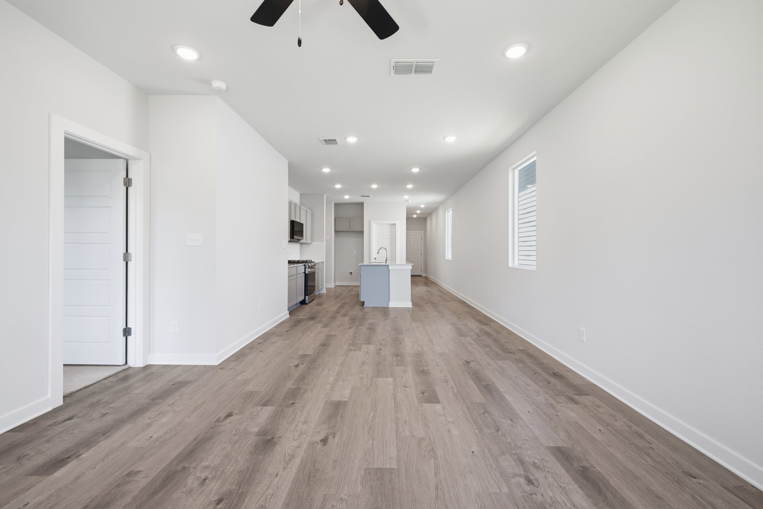 A room with white walls.