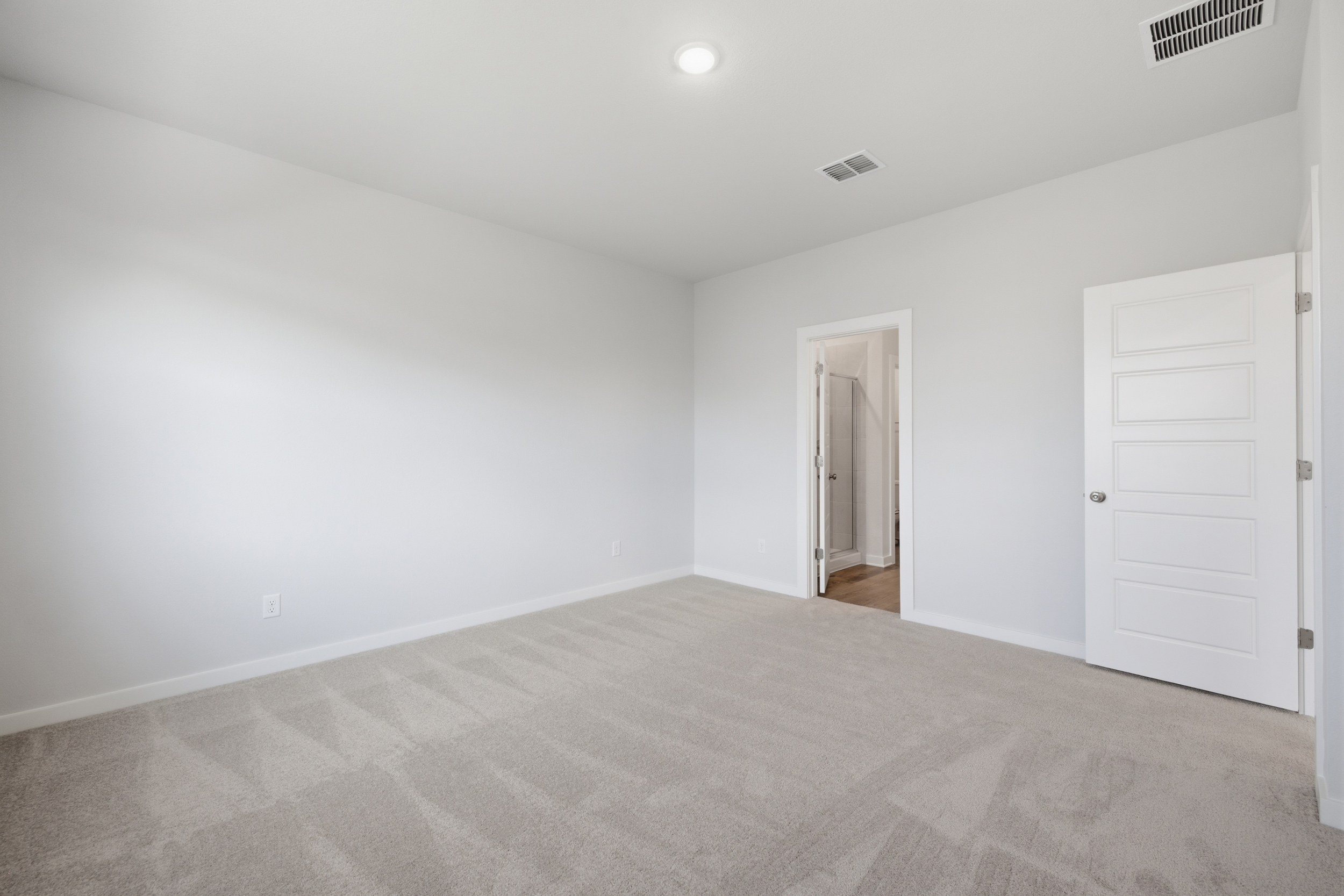 A room with white walls.