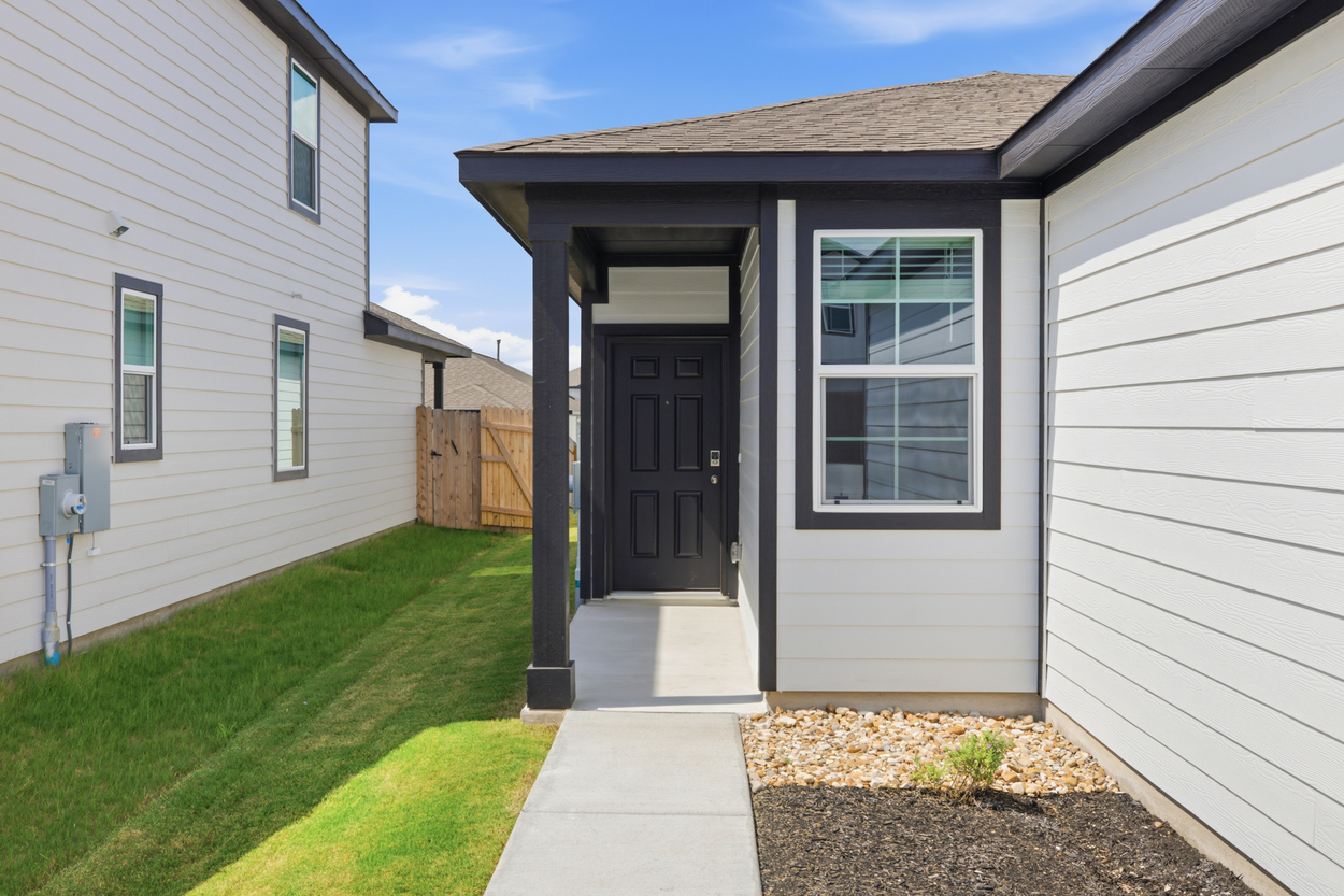 A house with a garage.