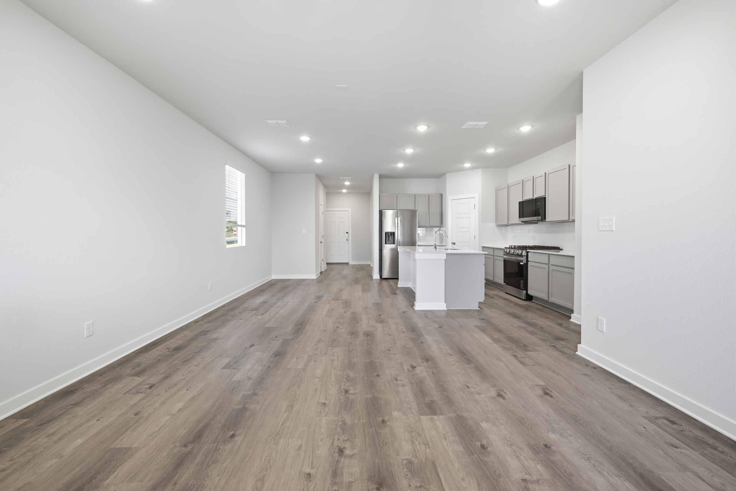 A large empty kitchen.