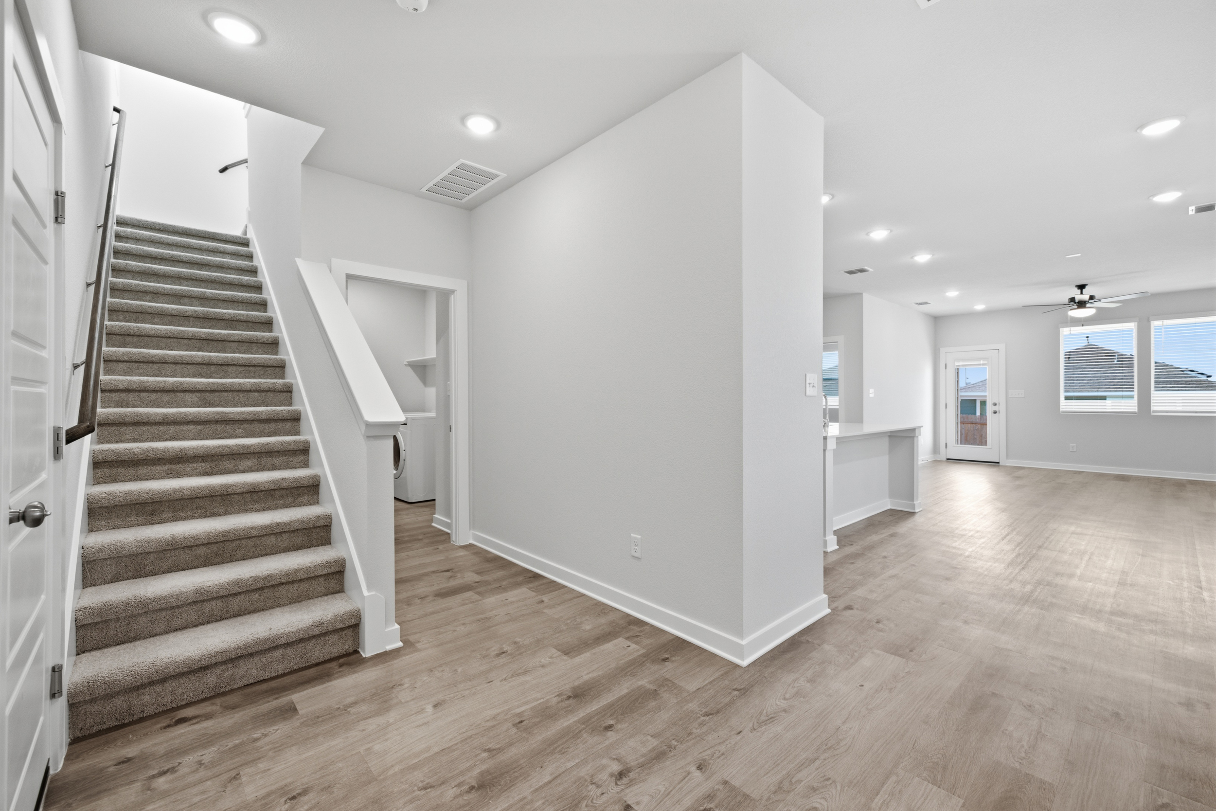 A staircase in a house.