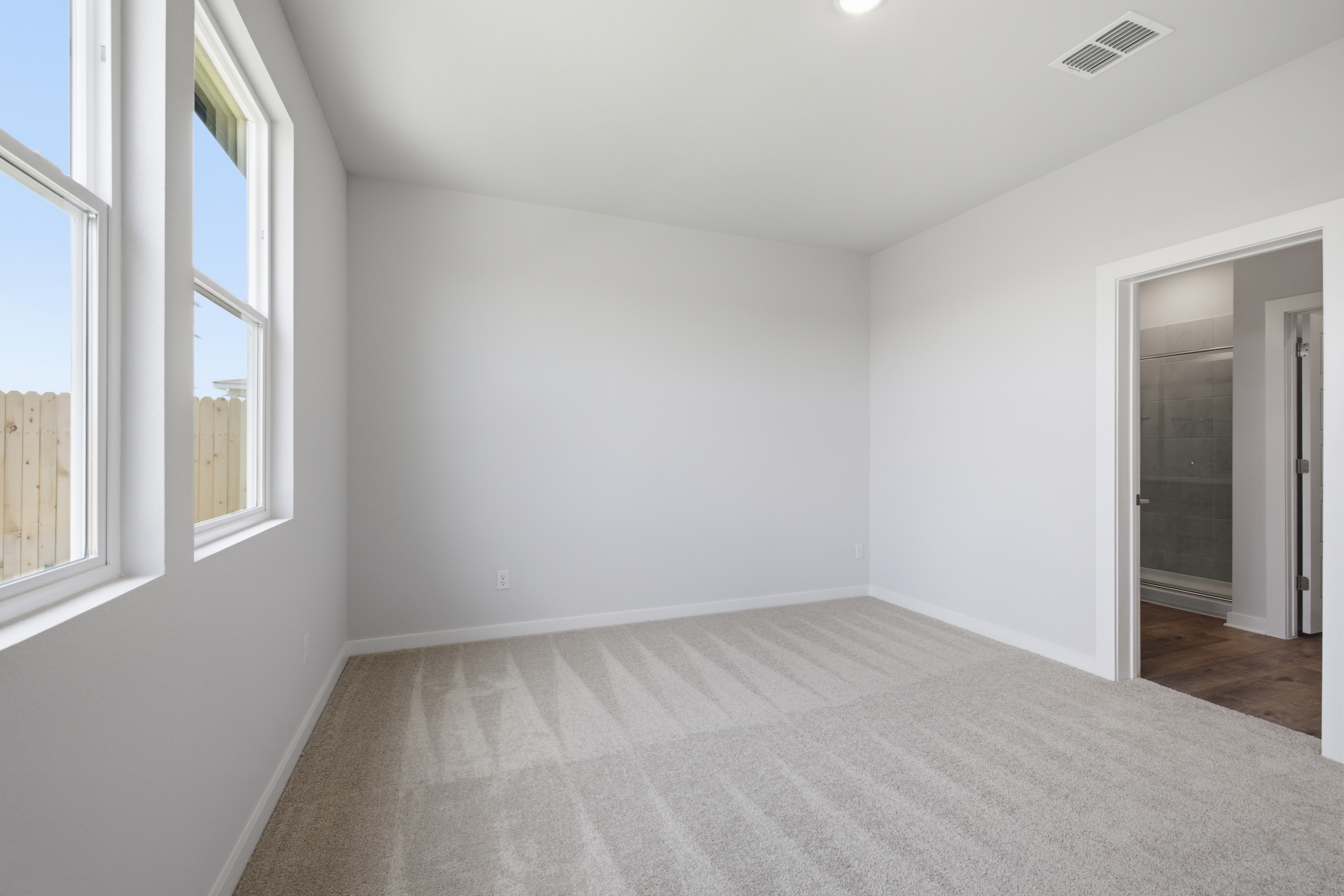 A room with white walls.
