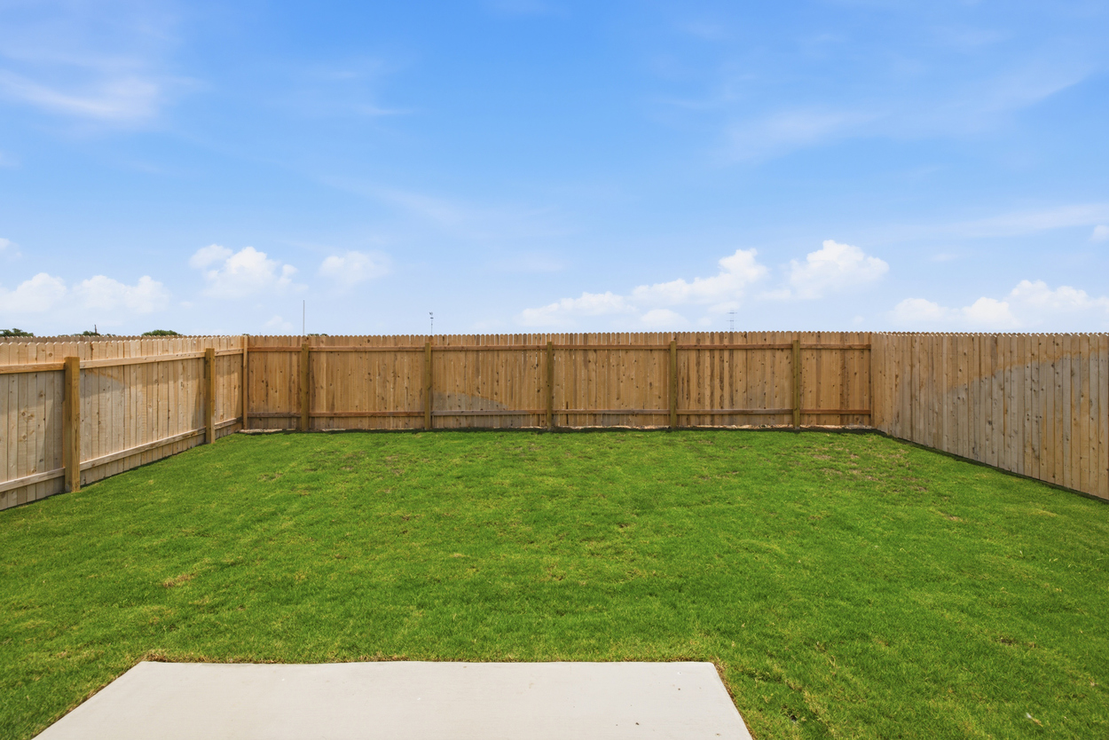 A fenced in field.