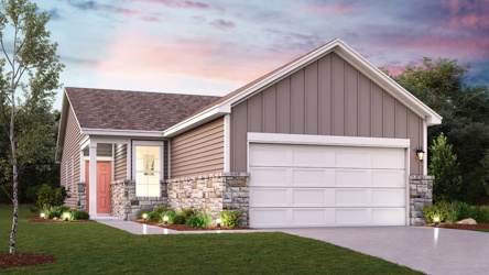 A house with a garage.