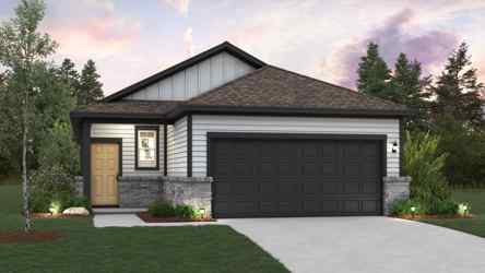 A house with a garage.