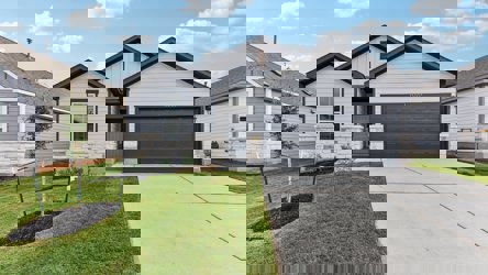 A house with a garage.