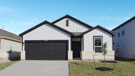 A house with a garage.