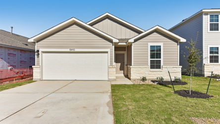 A house with a garage.