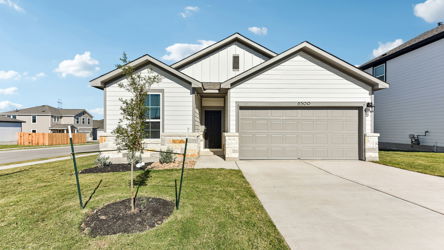 A house with a garage.