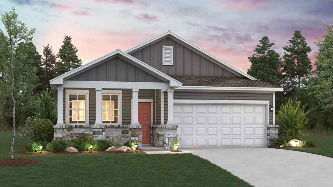 A house with a driveway.