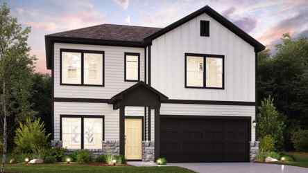 A house with a garage.