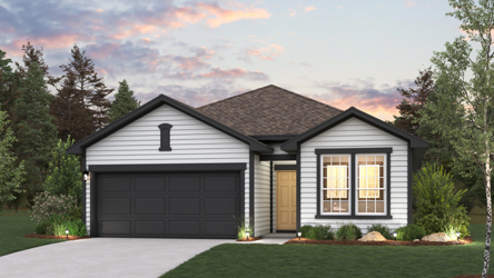 A house with a driveway.