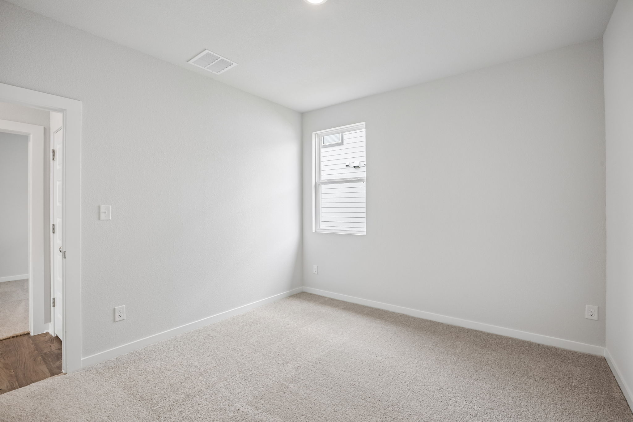 A room with white walls.