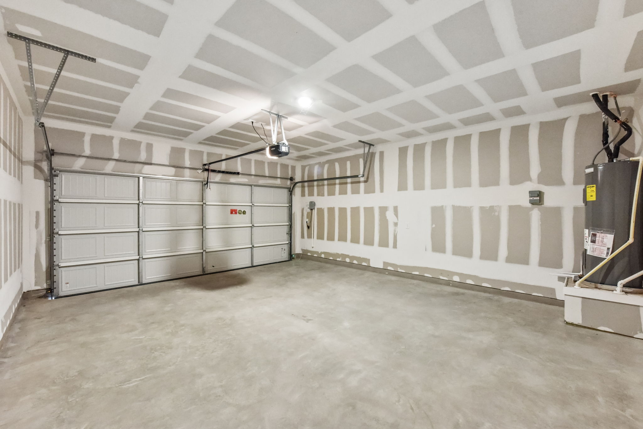 A large room with white walls.