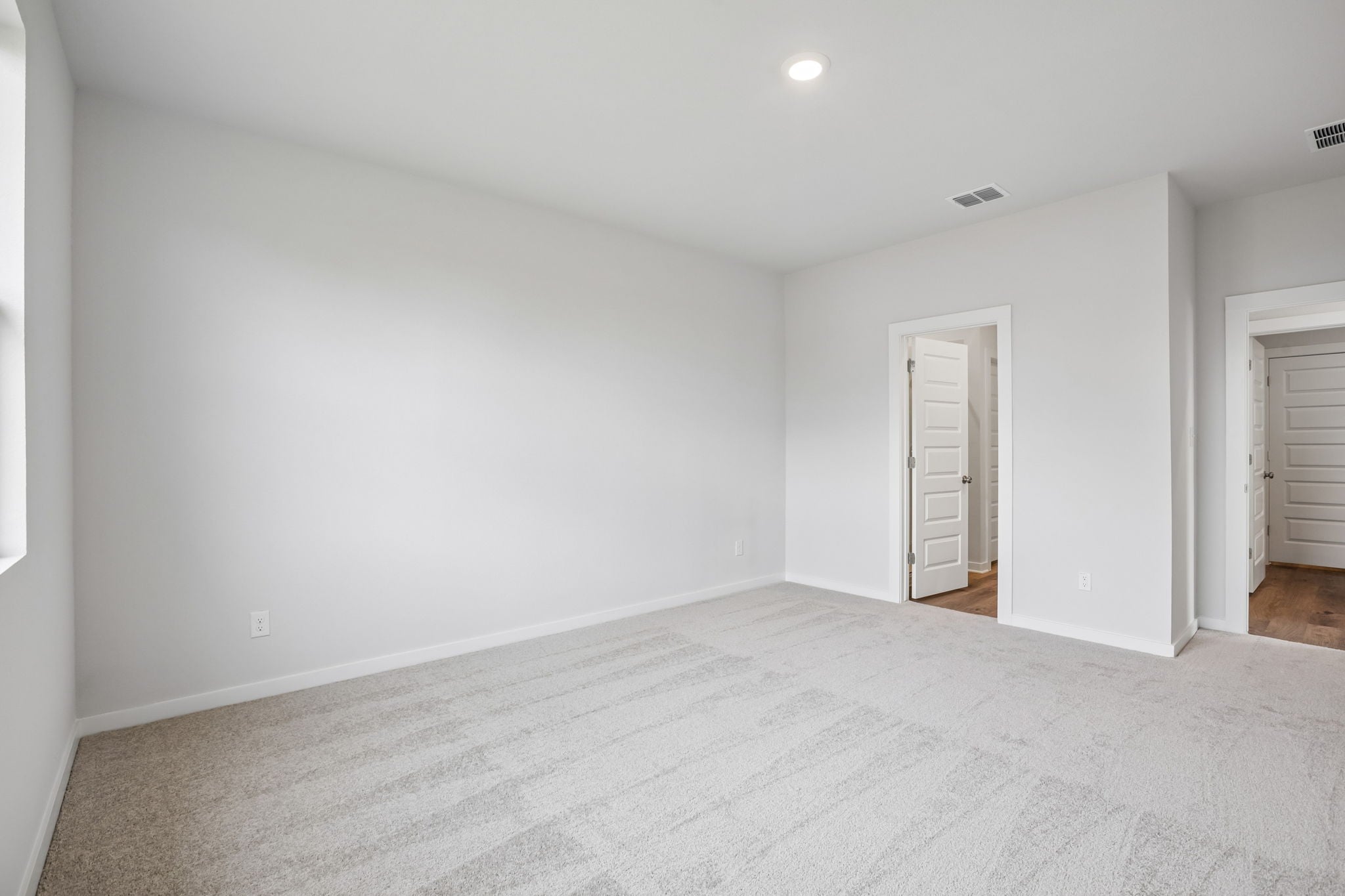 A room with white walls.